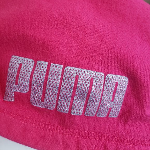 🦋UNISEX Pink Puma Glitter Sweatshirt Pull Hoodie - Picture 6 of 8
